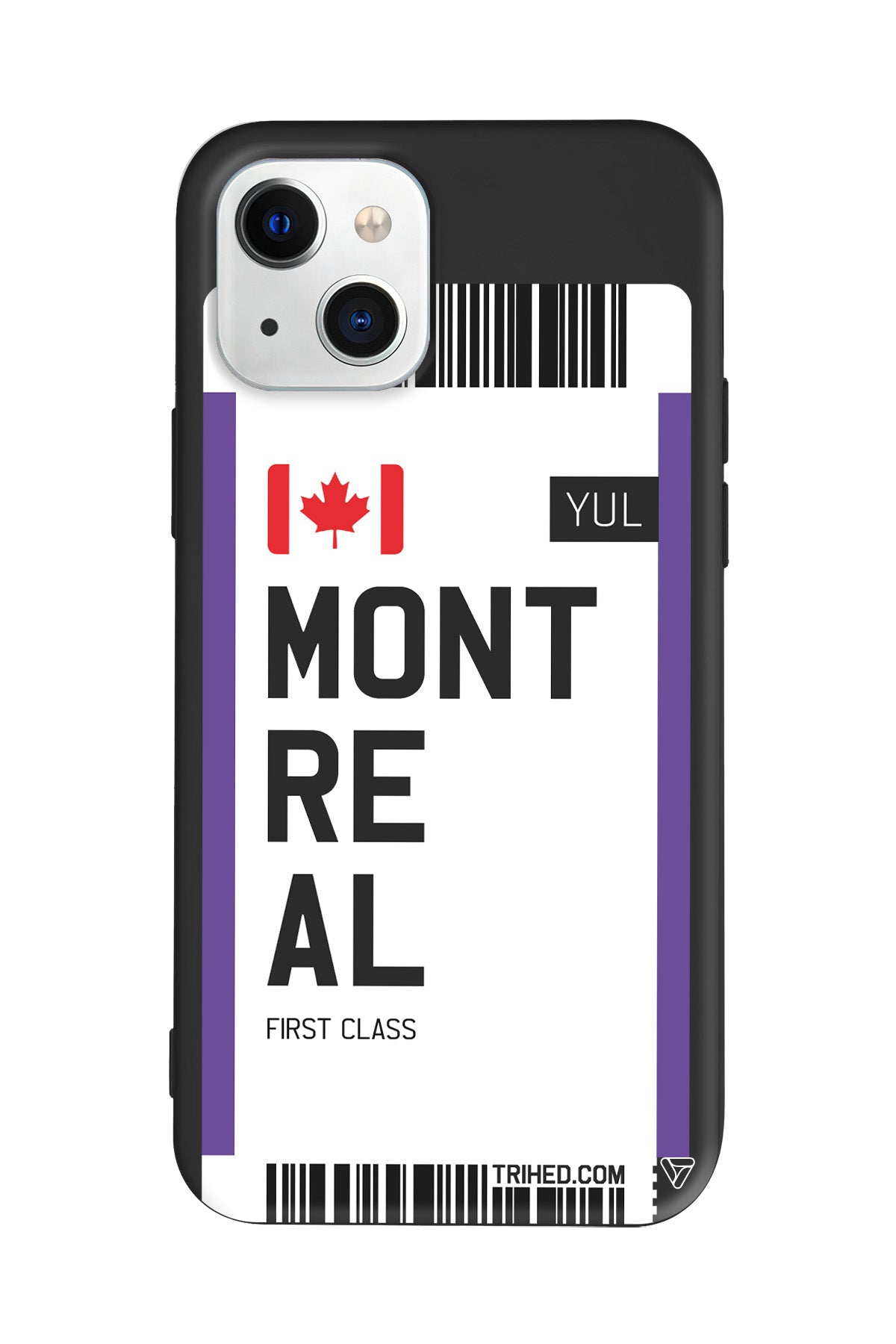 Montreal Bileti Lansman Model İçi Kadife Silikon Telefon Kılıfı