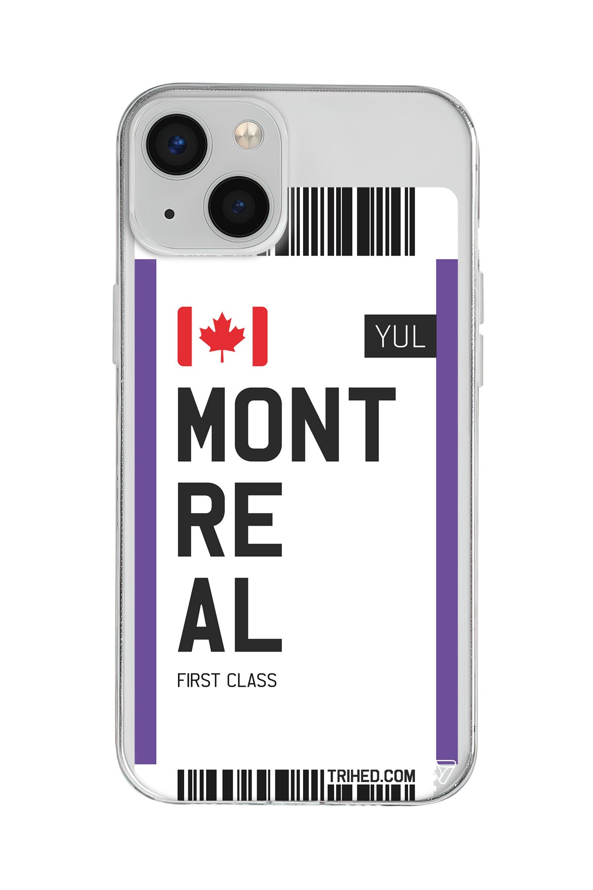 Montreal Bileti Lansman Model İçi Kadife Silikon Telefon Kılıfı