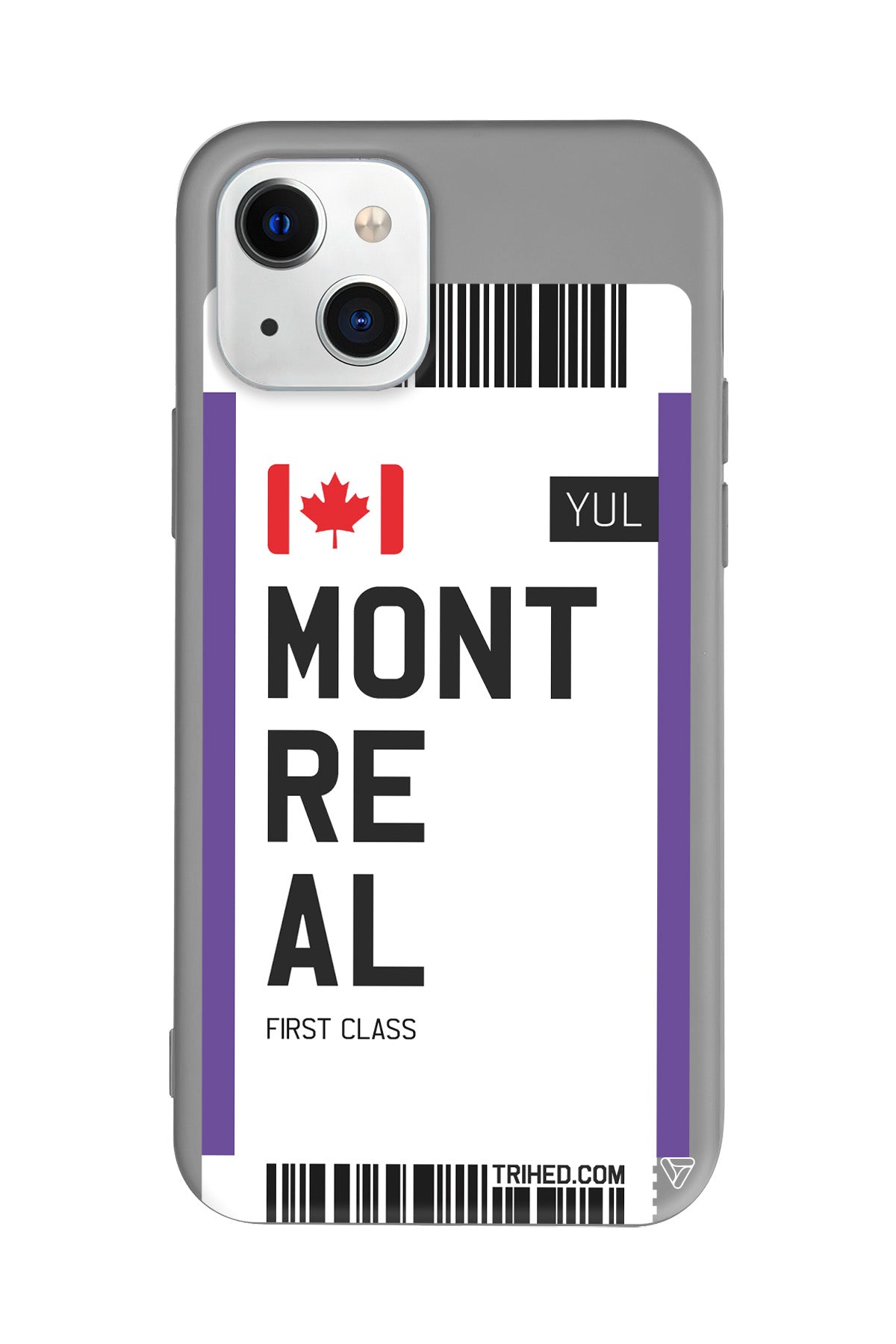 Montreal Bileti Lansman Model İçi Kadife Silikon Telefon Kılıfı