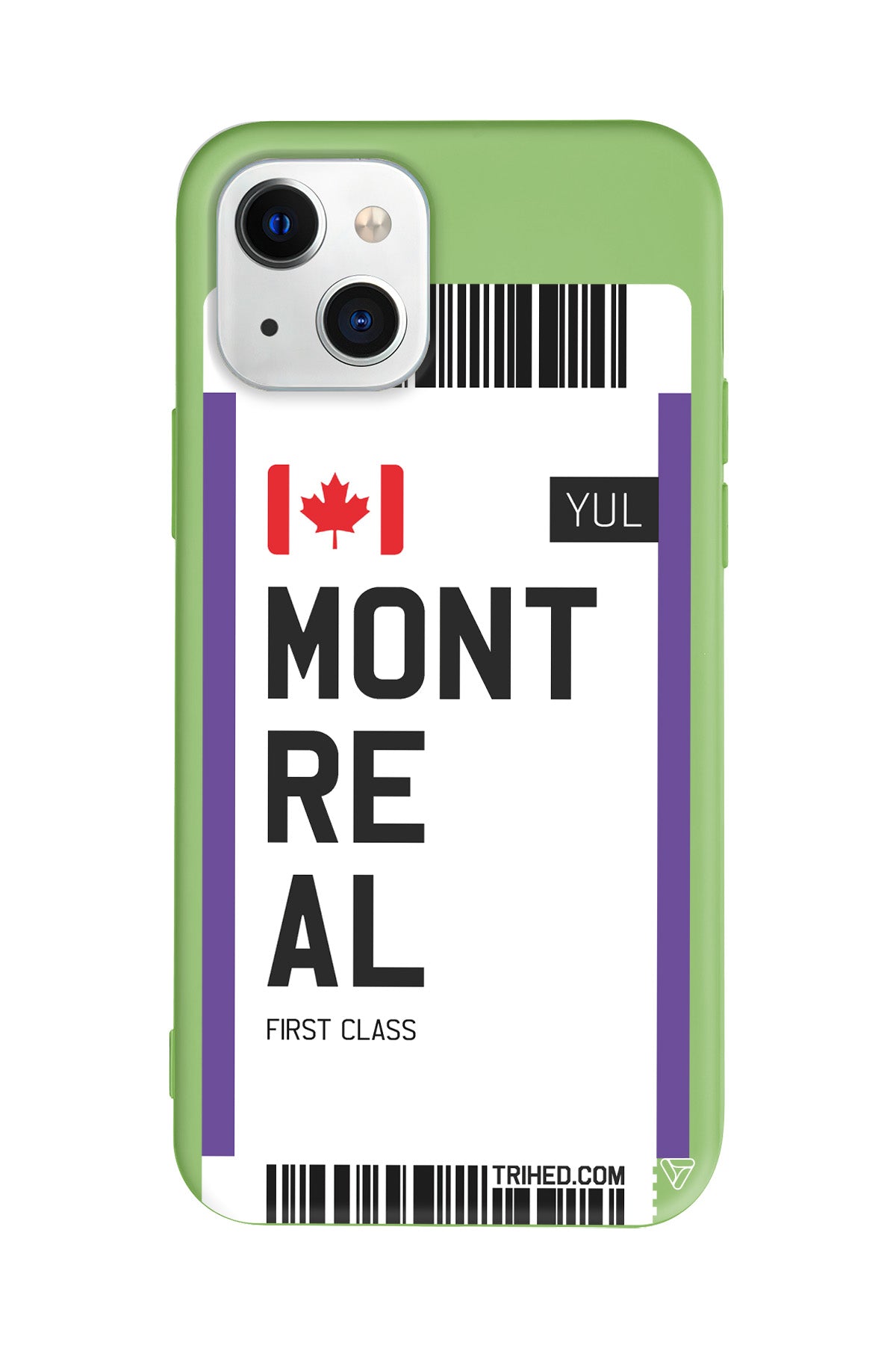 Montreal Bileti Lansman Model İçi Kadife Silikon Telefon Kılıfı