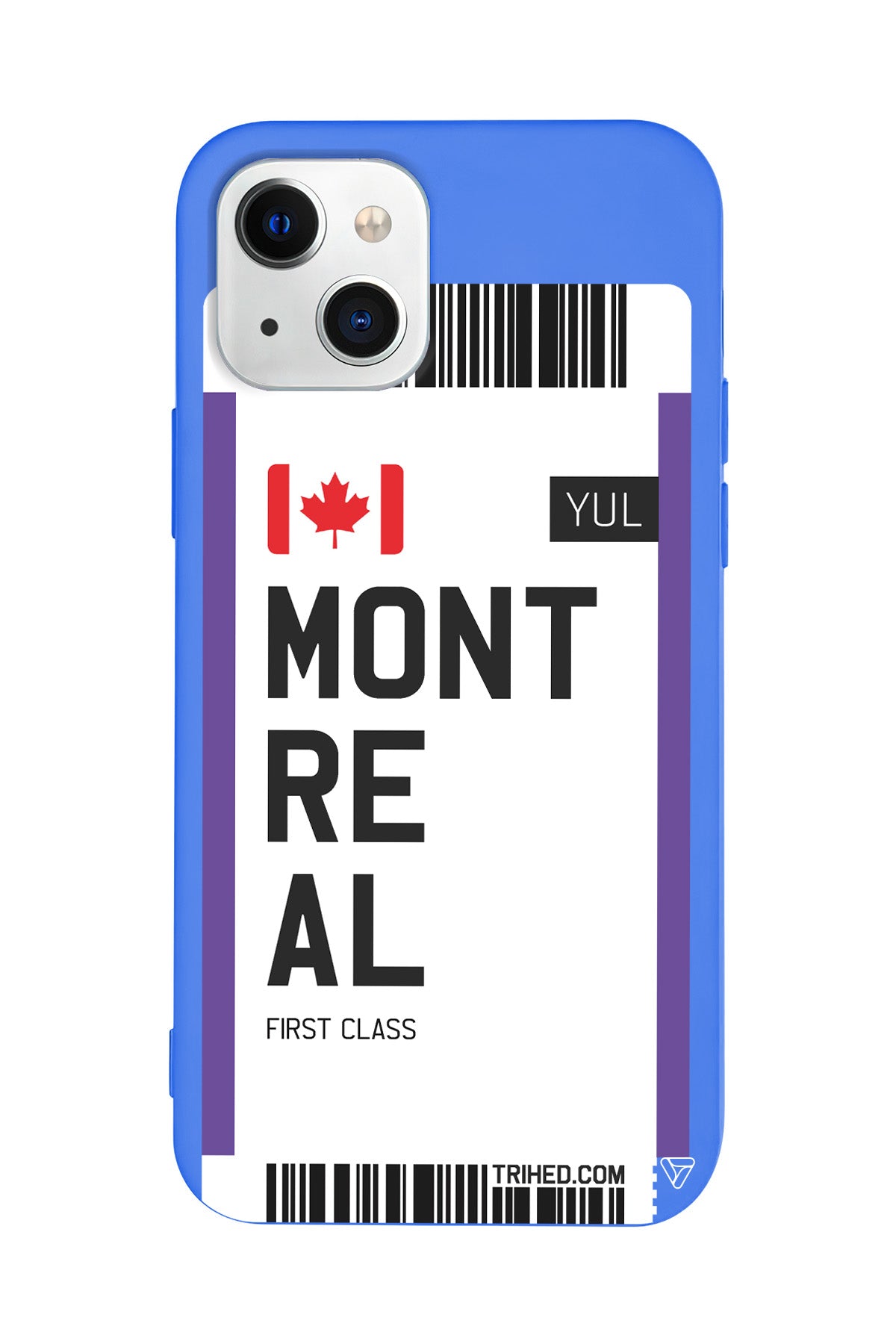 Montreal Bileti Lansman Model İçi Kadife Silikon Telefon Kılıfı