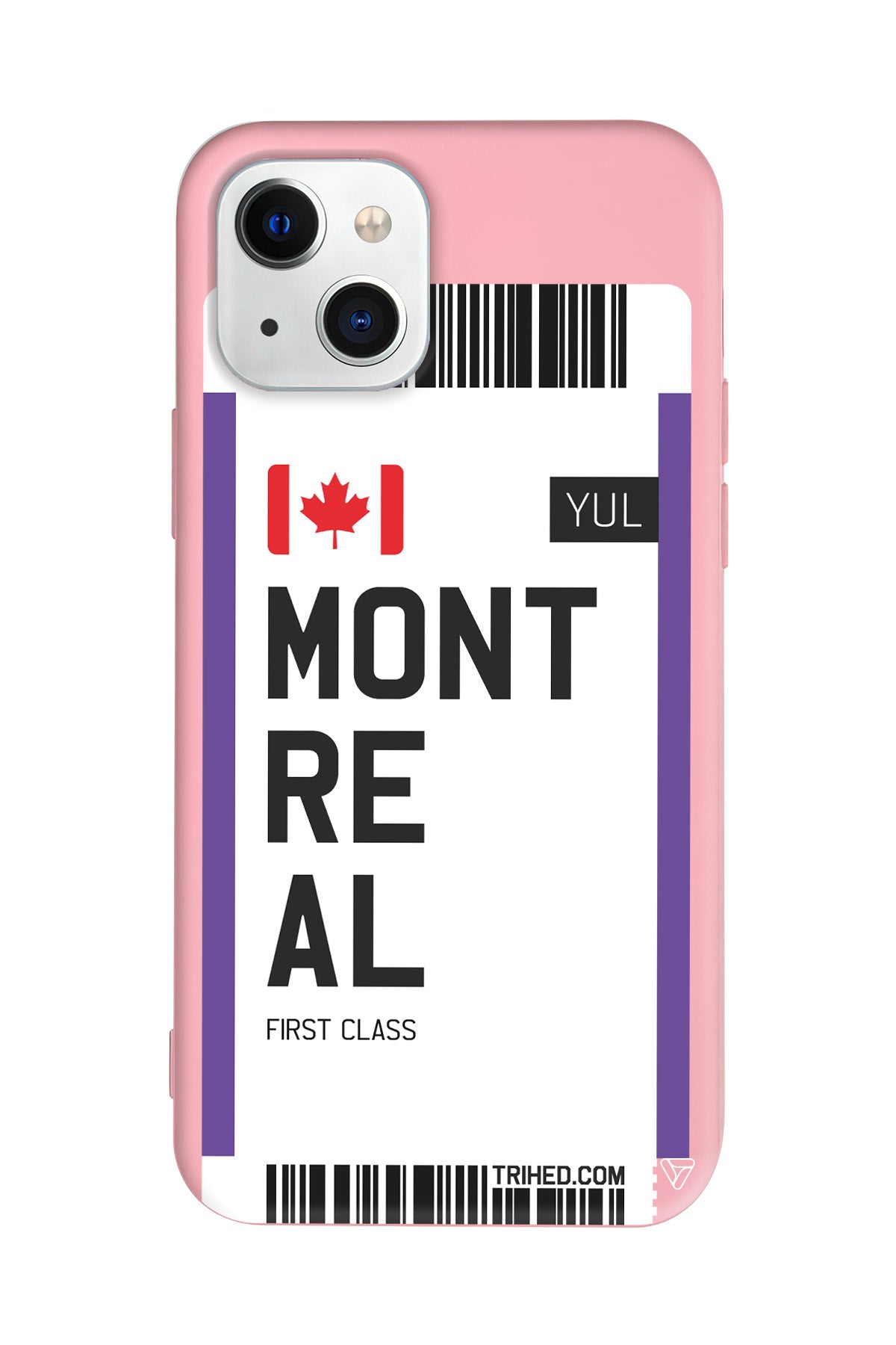 Montreal Bileti Lansman Model İçi Kadife Silikon Telefon Kılıfı