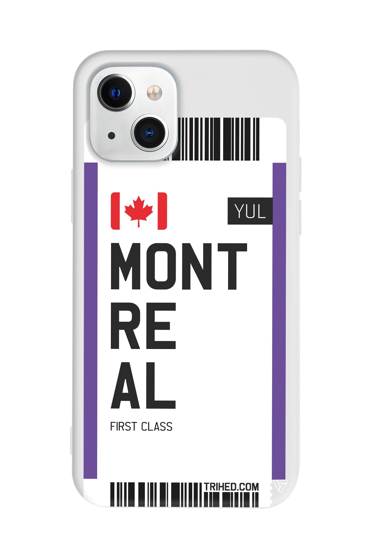 Montreal Bileti Lansman Model İçi Kadife Silikon Telefon Kılıfı