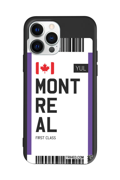 Montreal Bileti Lansman Model İçi Kadife Silikon Telefon Kılıfı