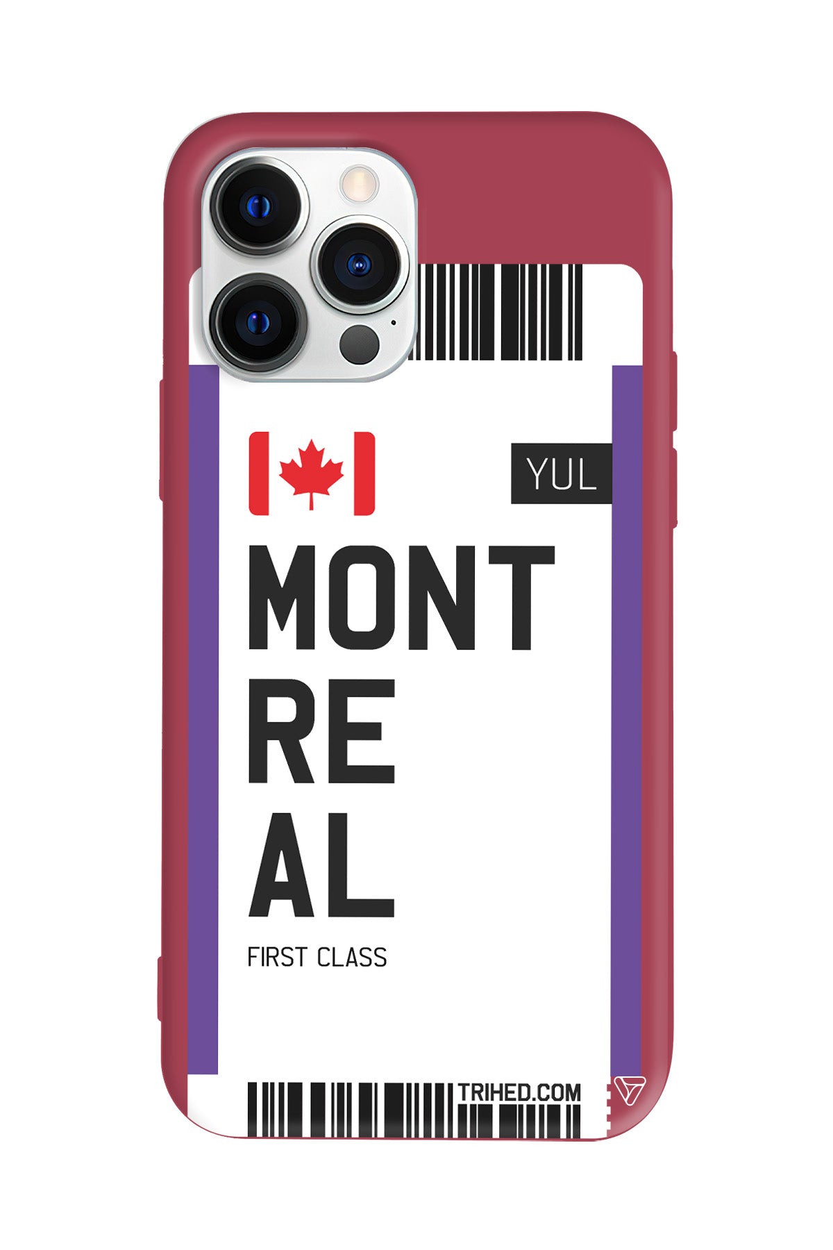 Montreal Bileti Lansman Model İçi Kadife Silikon Telefon Kılıfı