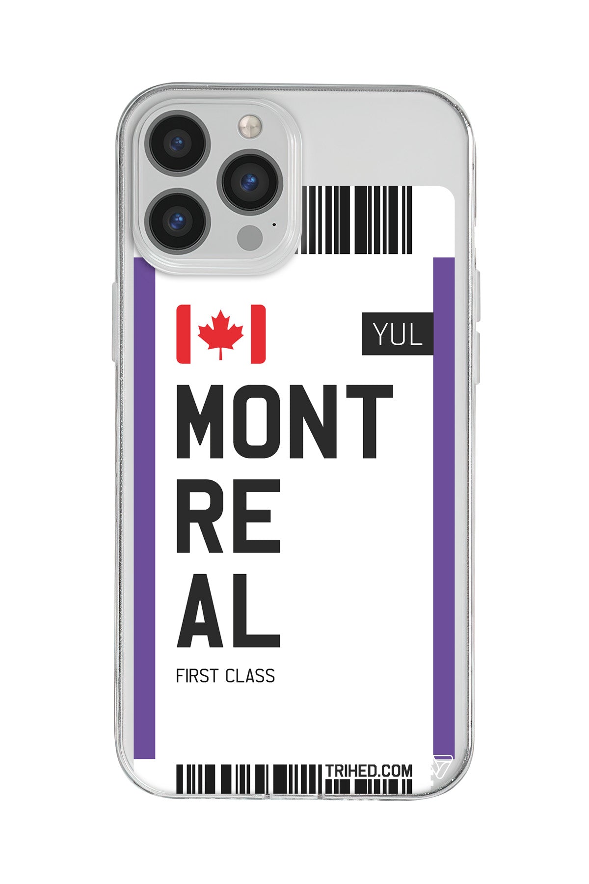 Montreal Bileti Lansman Model İçi Kadife Silikon Telefon Kılıfı