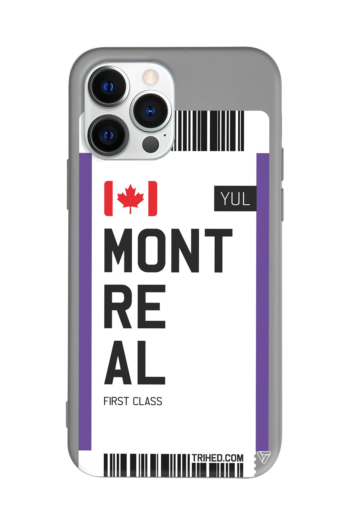 Montreal Bileti Lansman Model İçi Kadife Silikon Telefon Kılıfı