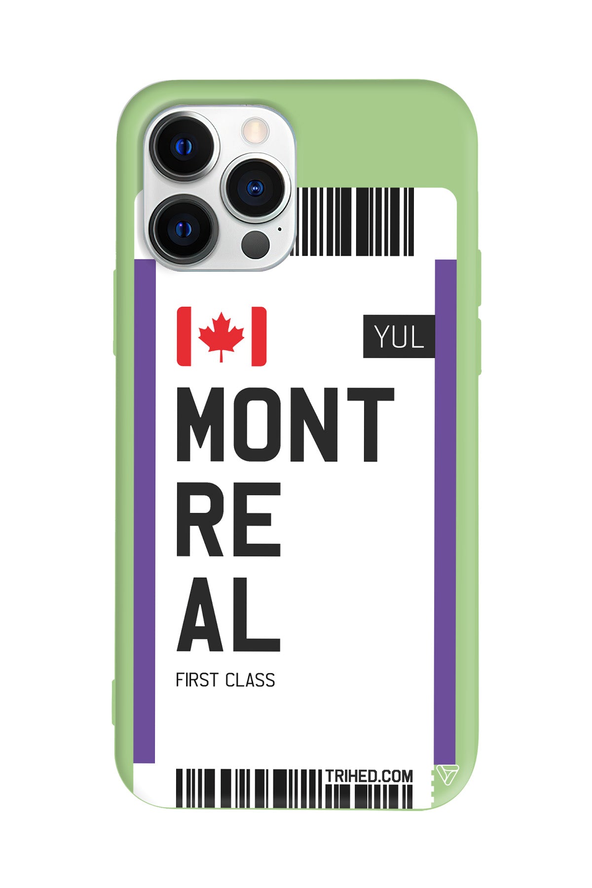 Montreal Bileti Lansman Model İçi Kadife Silikon Telefon Kılıfı