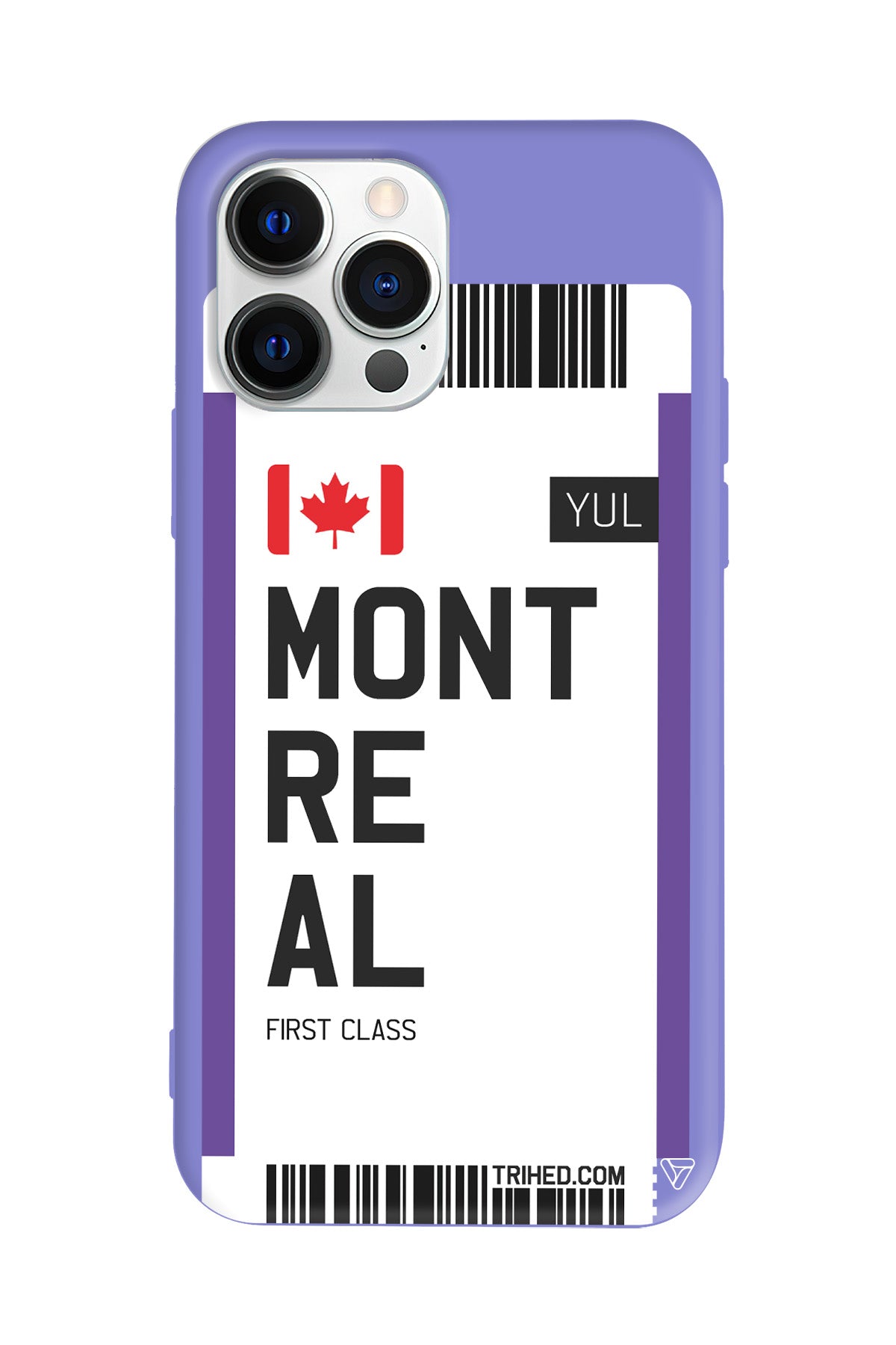 Montreal Bileti Lansman Model İçi Kadife Silikon Telefon Kılıfı