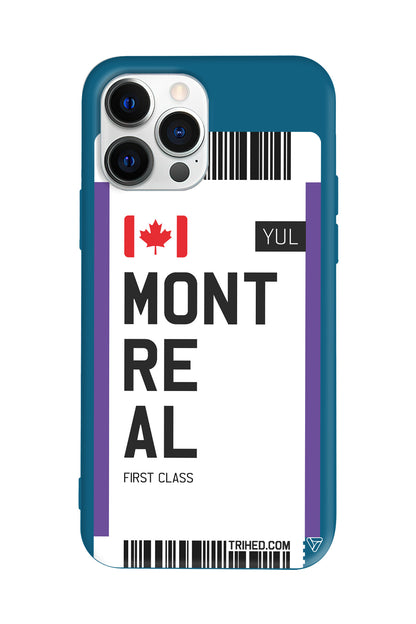 Montreal Bileti Lansman Model İçi Kadife Silikon Telefon Kılıfı