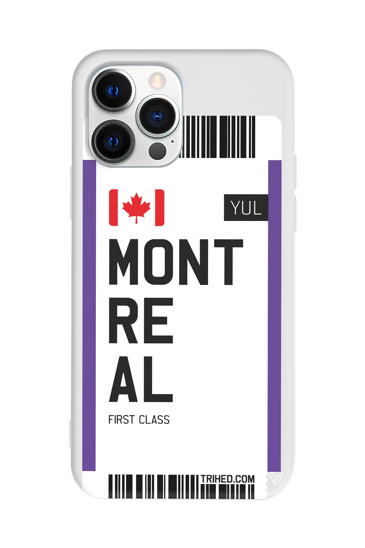 Montreal Bileti Lansman Model İçi Kadife Silikon Telefon Kılıfı