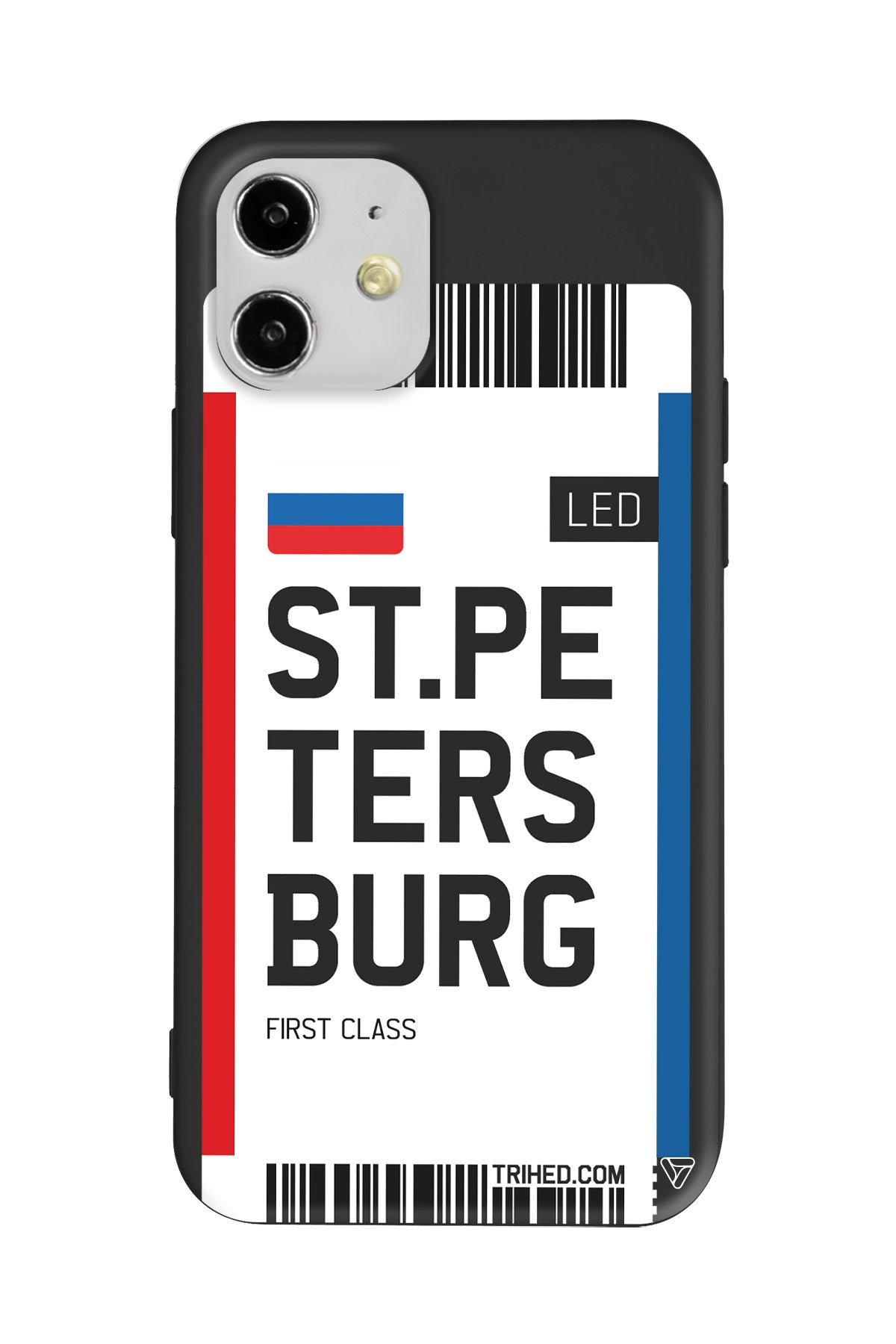 ST. Petersburg Bileti Lansman Model İçi Kadife Silikon Telefon Kılıfı