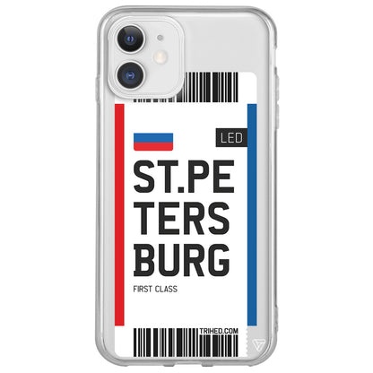 ST. Petersburg Bileti Lansman Model İçi Kadife Silikon Telefon Kılıfı