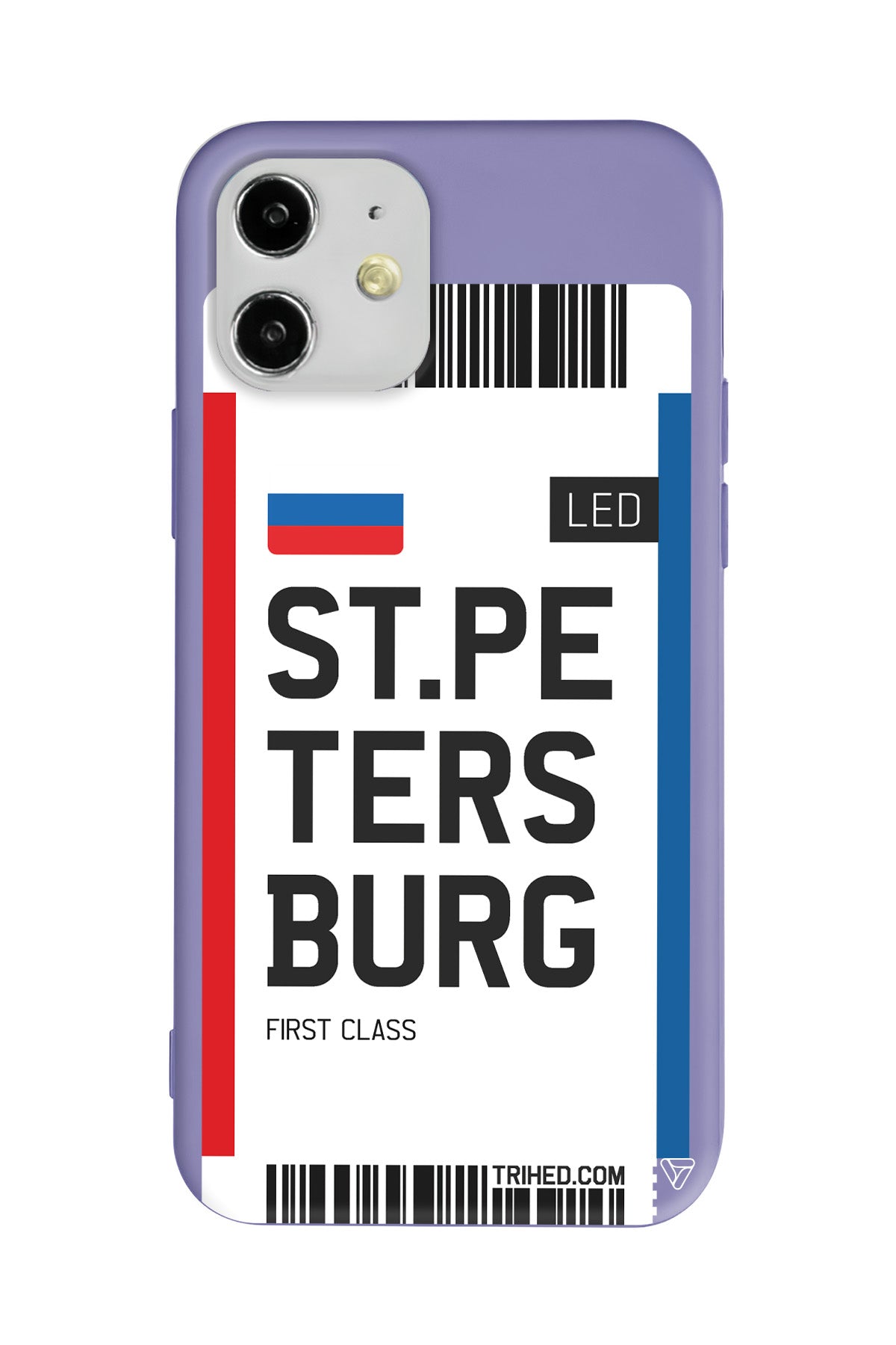 ST. Petersburg Bileti Lansman Model İçi Kadife Silikon Telefon Kılıfı