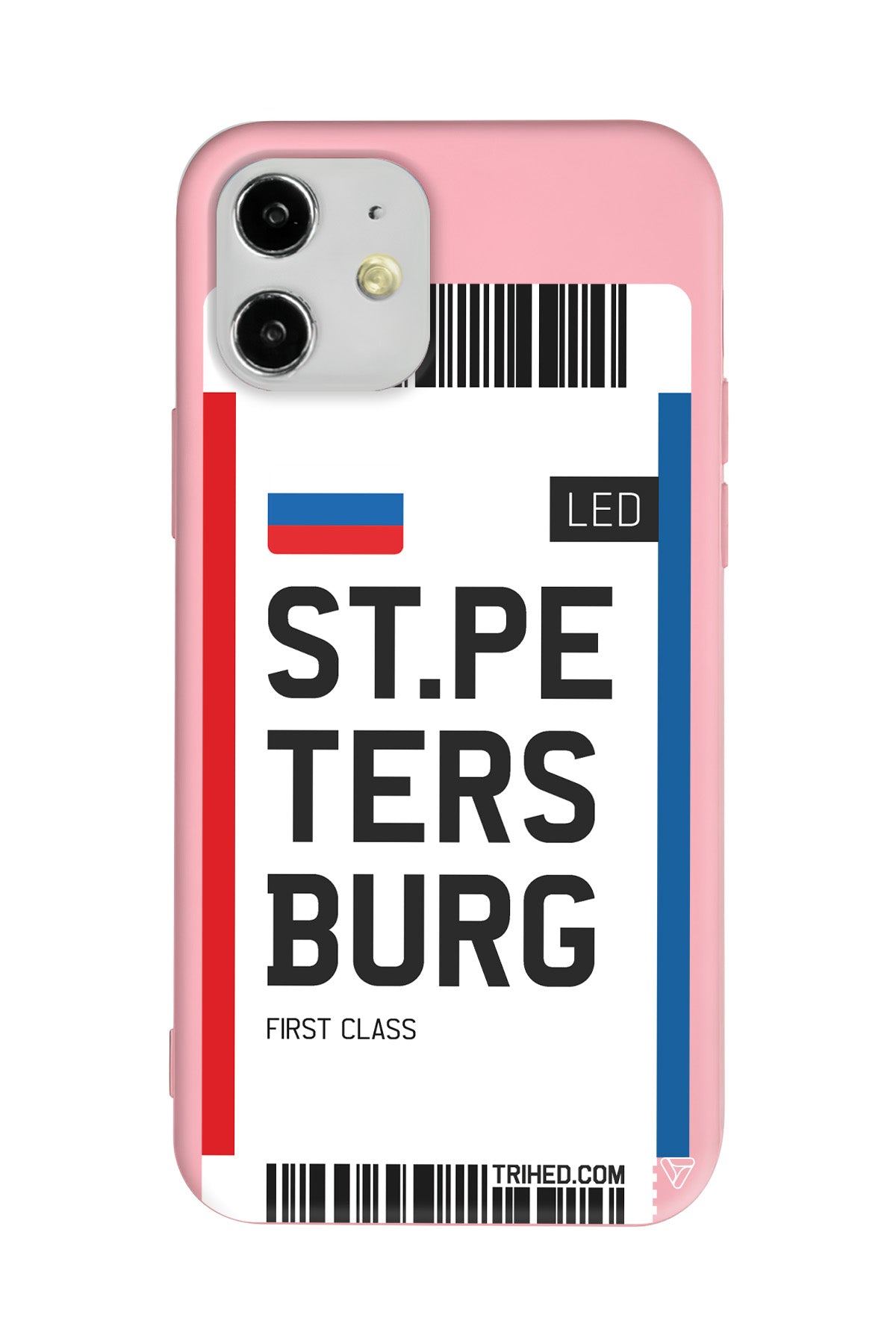 ST. Petersburg Bileti Lansman Model İçi Kadife Silikon Telefon Kılıfı