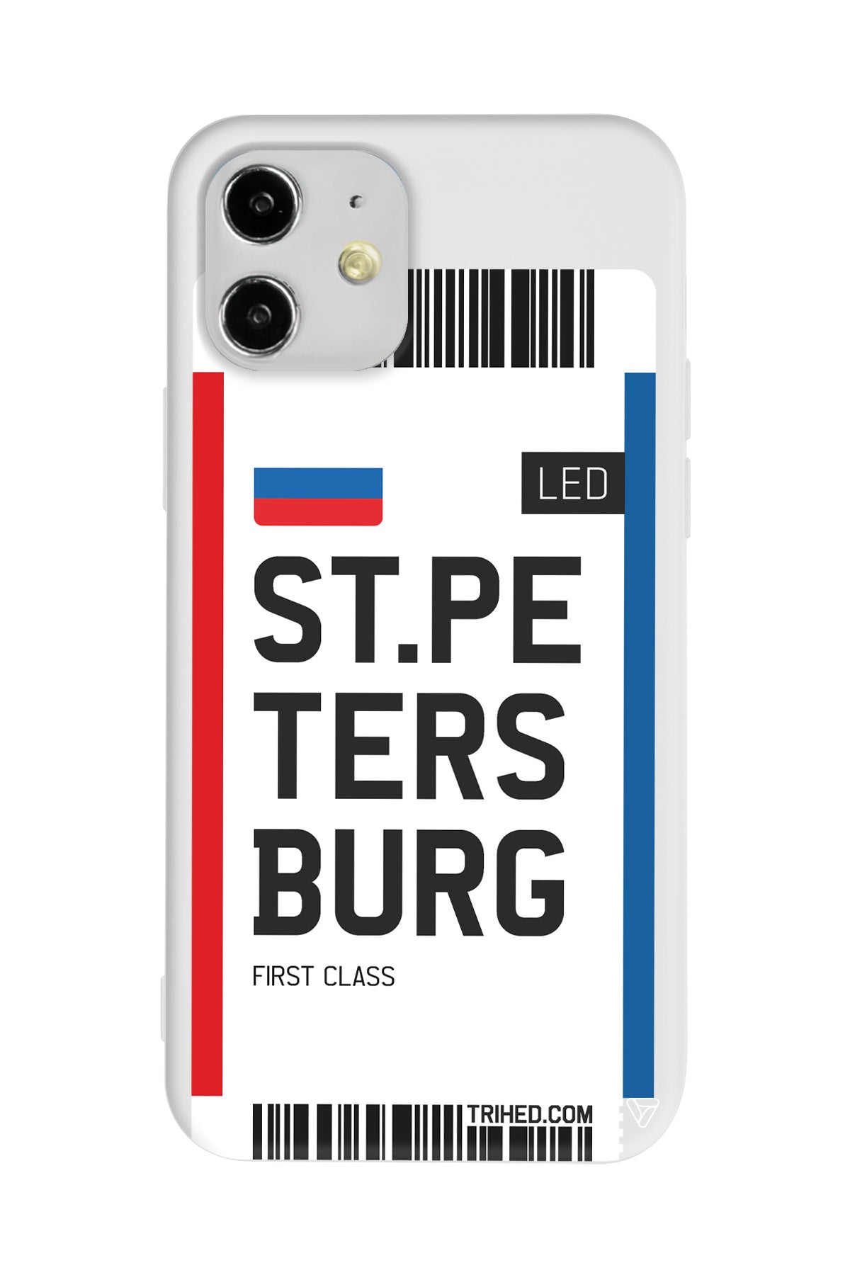 ST. Petersburg Bileti Lansman Model İçi Kadife Silikon Telefon Kılıfı