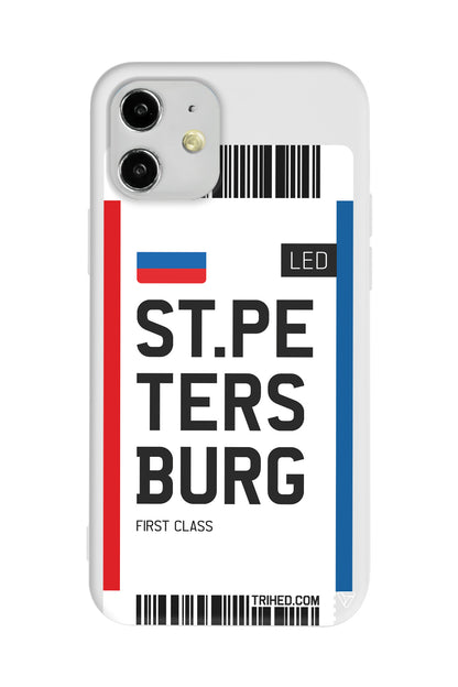 ST. Petersburg Bileti Lansman Model İçi Kadife Silikon Telefon Kılıfı