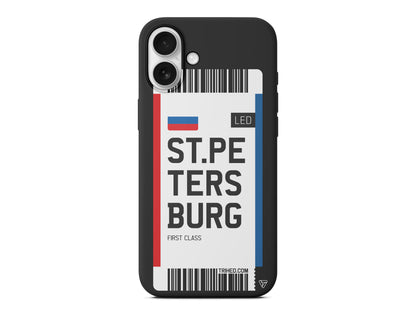 ST. Petersburg Bileti Lansman Model İçi Kadife Silikon Telefon Kılıfı