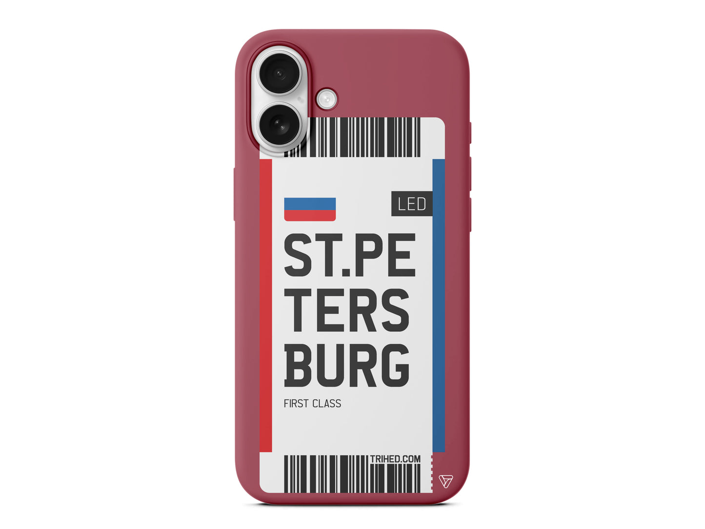 ST. Petersburg Bileti Lansman Model İçi Kadife Silikon Telefon Kılıfı