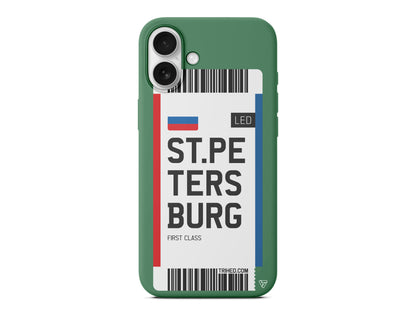 ST. Petersburg Bileti Lansman Model İçi Kadife Silikon Telefon Kılıfı