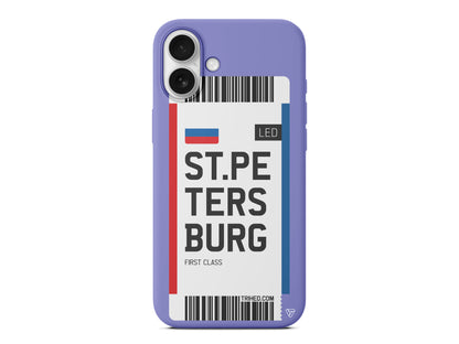 ST. Petersburg Bileti Lansman Model İçi Kadife Silikon Telefon Kılıfı – Plus Serisine Özel