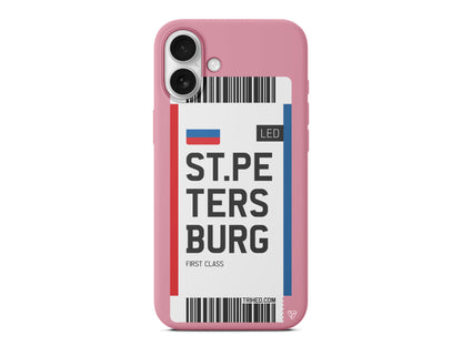 ST. Petersburg Bileti Lansman Model İçi Kadife Silikon Telefon Kılıfı – Plus Serisine Özel