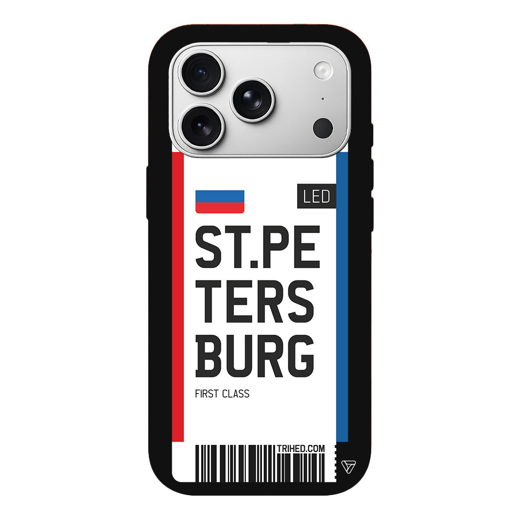 ST. Petersburg Bileti Lansman Model İçi Kadife Silikon Telefon Kılıfı