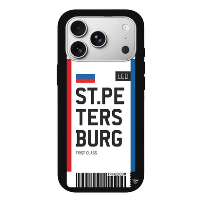 ST. Petersburg Bileti Lansman Model İçi Kadife Silikon Telefon Kılıfı