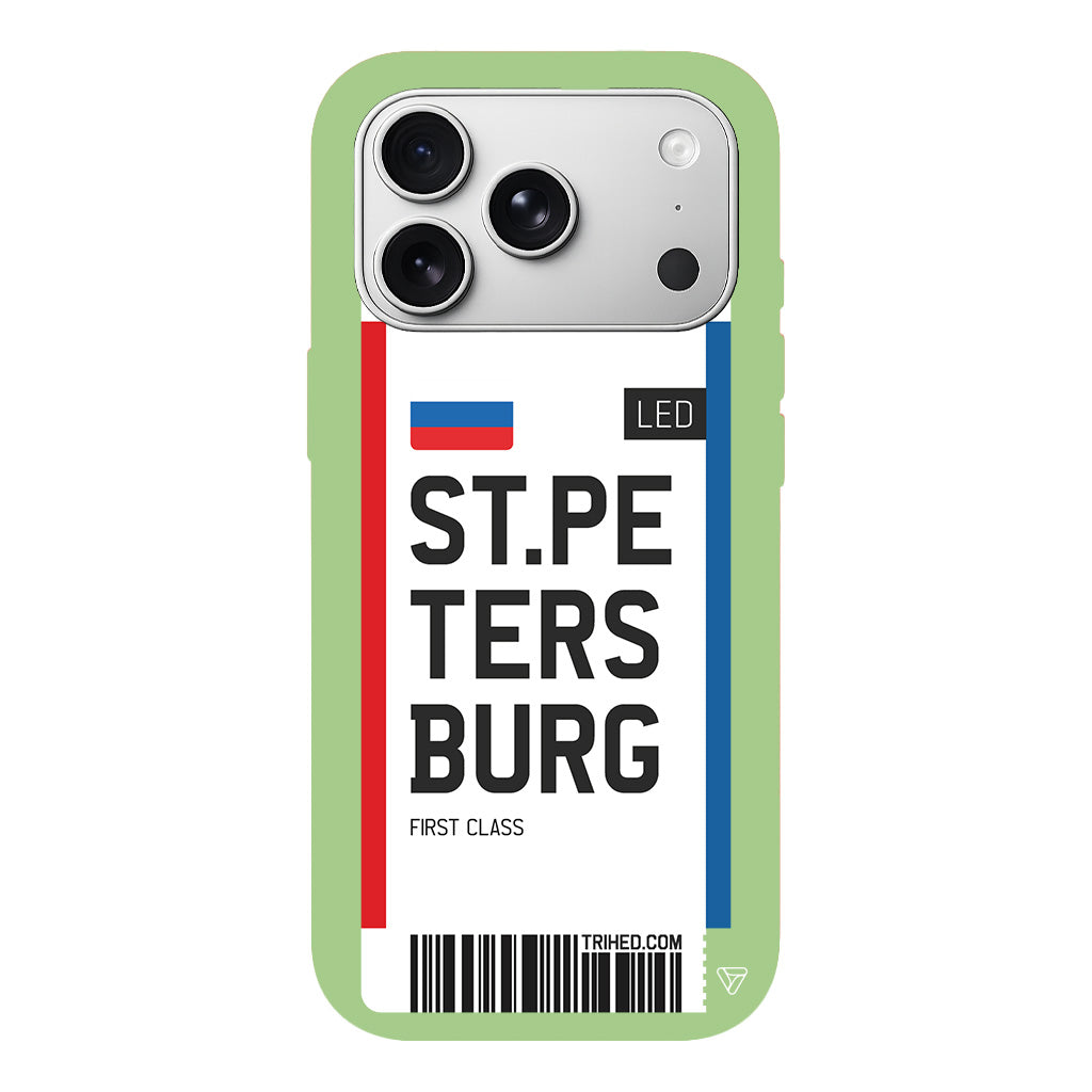 ST. Petersburg Bileti Lansman Model İçi Kadife Silikon Telefon Kılıfı