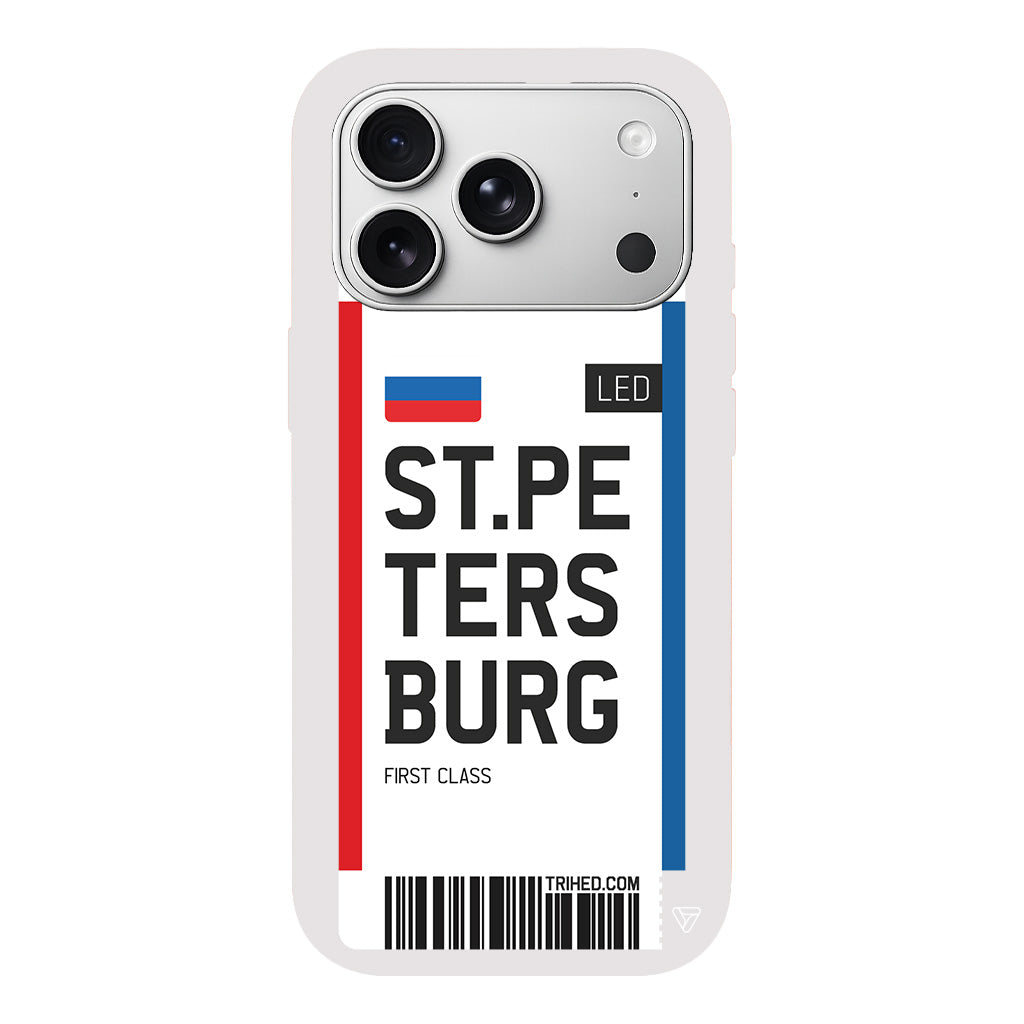 ST. Petersburg Bileti Lansman Model İçi Kadife Silikon Telefon Kılıfı