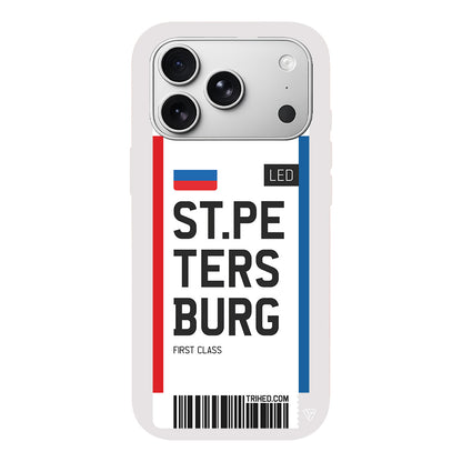 ST. Petersburg Bileti Lansman Model İçi Kadife Silikon Telefon Kılıfı