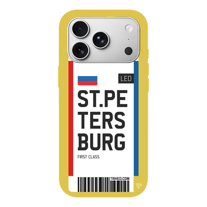 ST. Petersburg Bileti Lansman Model İçi Kadife Silikon Telefon Kılıfı