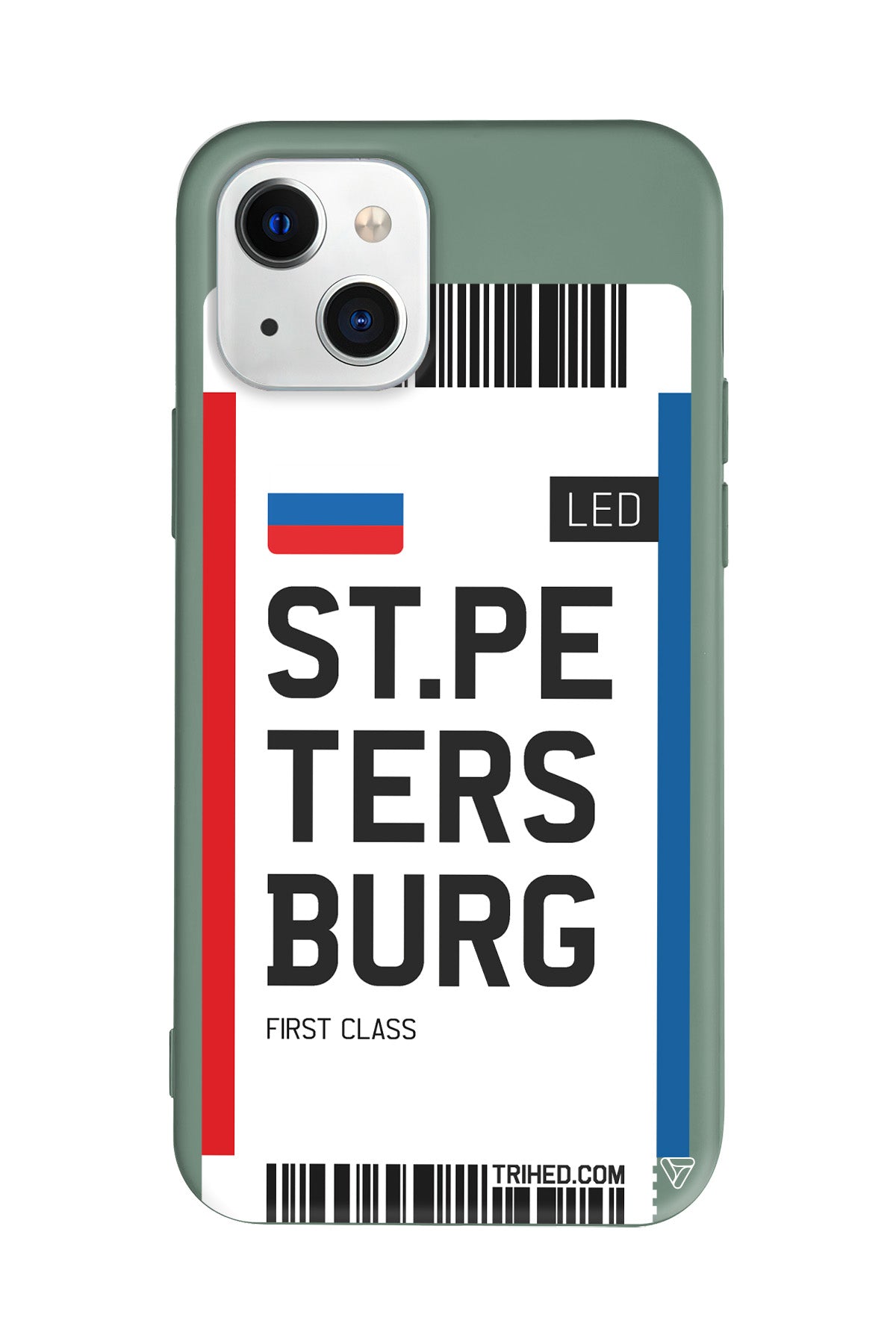 ST. Petersburg Bileti Lansman Model İçi Kadife Silikon Telefon Kılıfı