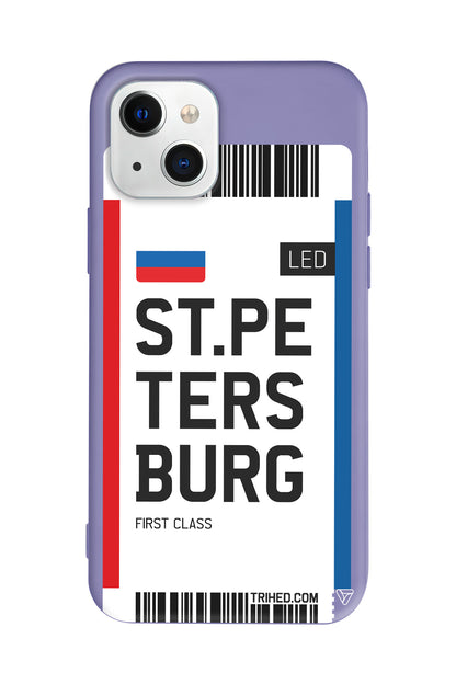 ST. Petersburg Bileti Lansman Model İçi Kadife Silikon Telefon Kılıfı – Plus Serisine Özel