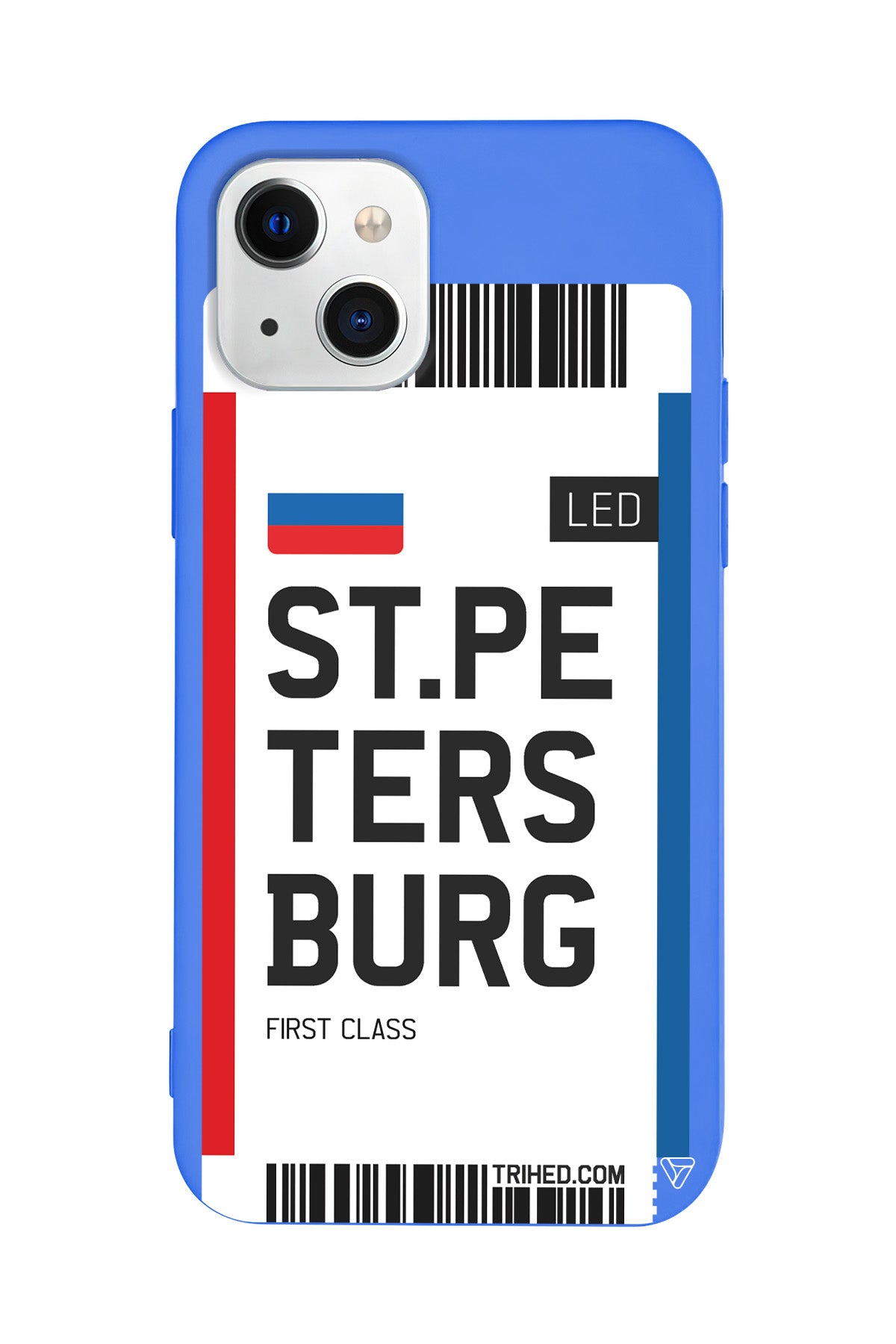 ST. Petersburg Bileti Lansman Model İçi Kadife Silikon Telefon Kılıfı