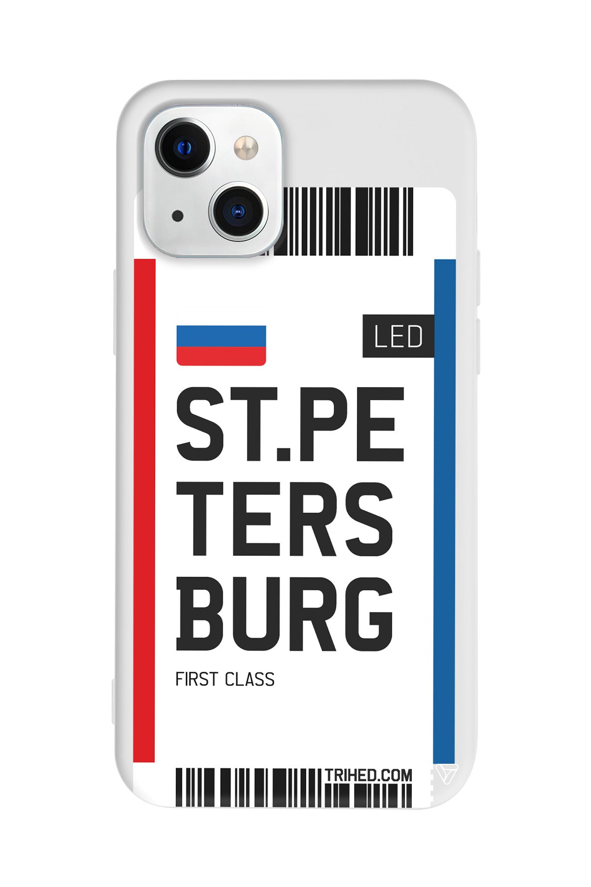 ST. Petersburg Bileti Lansman Model İçi Kadife Silikon Telefon Kılıfı