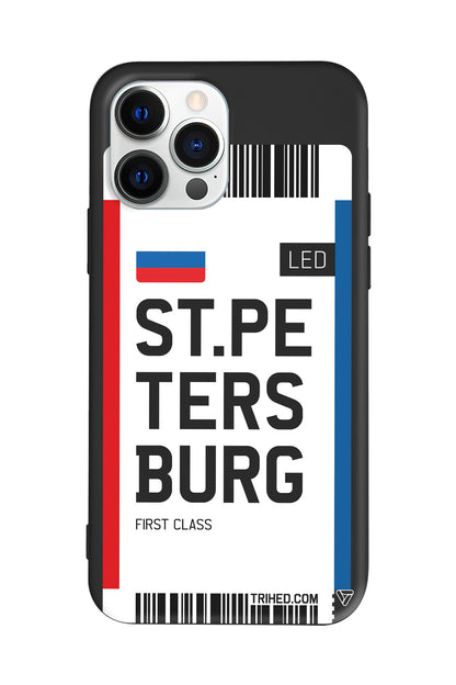 ST. Petersburg Bileti Lansman Model İçi Kadife Silikon Telefon Kılıfı