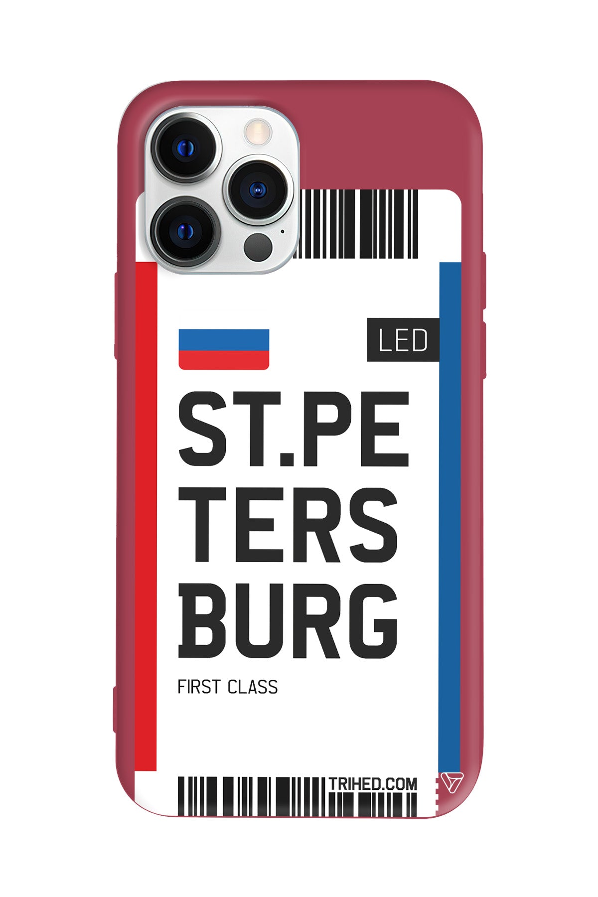 ST. Petersburg Bileti Lansman Model İçi Kadife Silikon Telefon Kılıfı