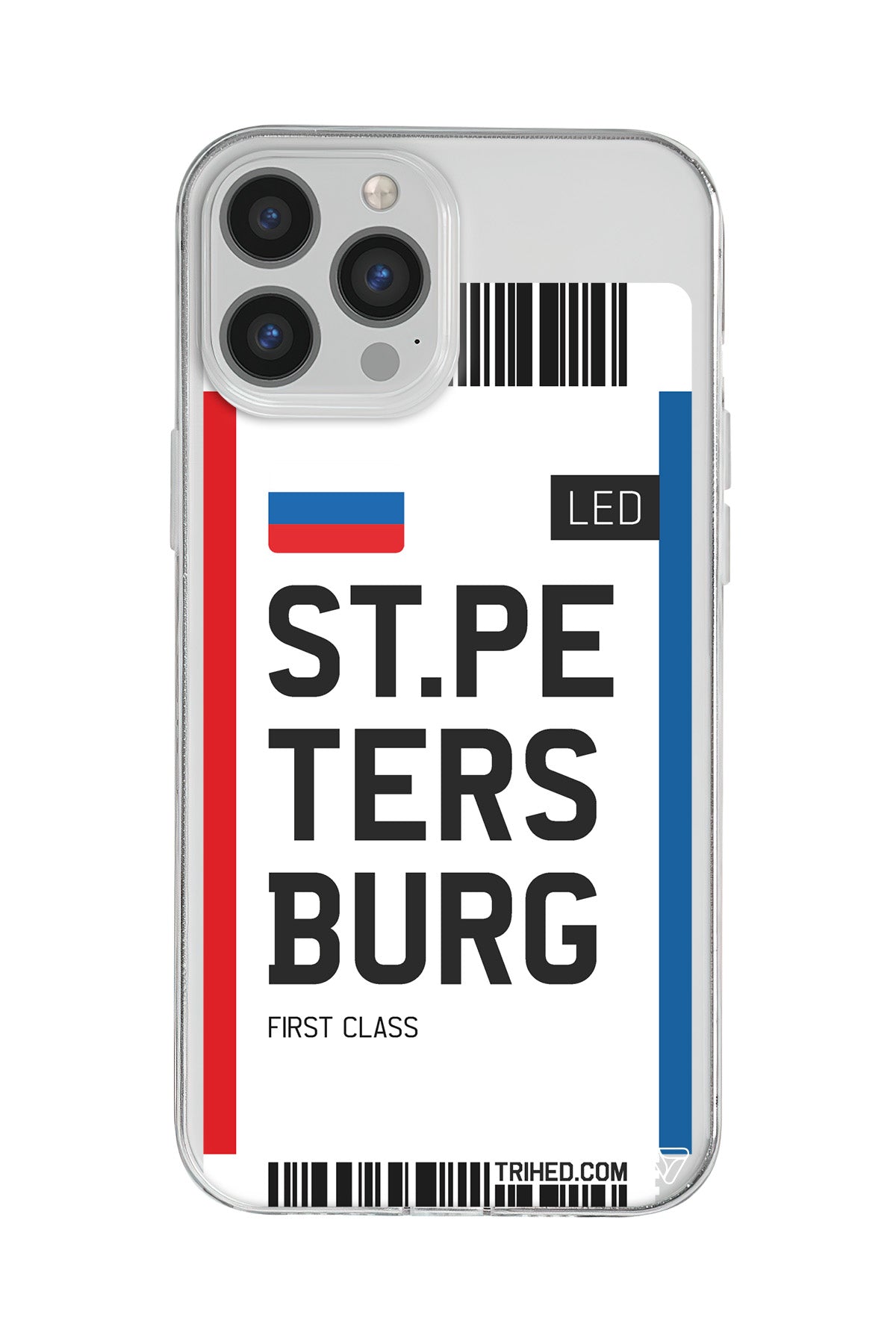 ST. Petersburg Bileti Lansman Model İçi Kadife Silikon Telefon Kılıfı