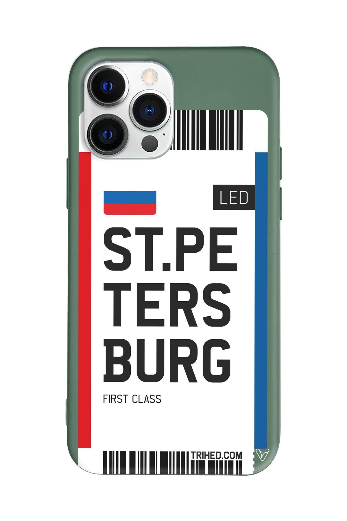 ST. Petersburg Bileti Lansman Model İçi Kadife Silikon Telefon Kılıfı