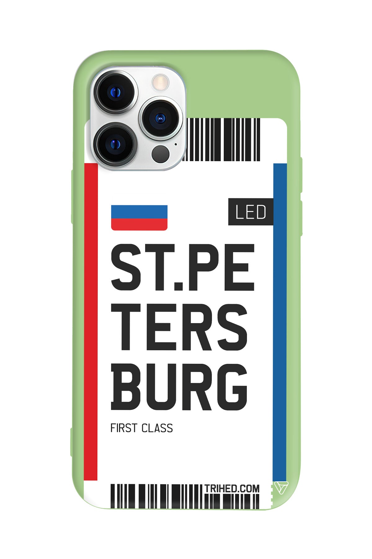 ST. Petersburg Bileti Lansman Model İçi Kadife Silikon Telefon Kılıfı