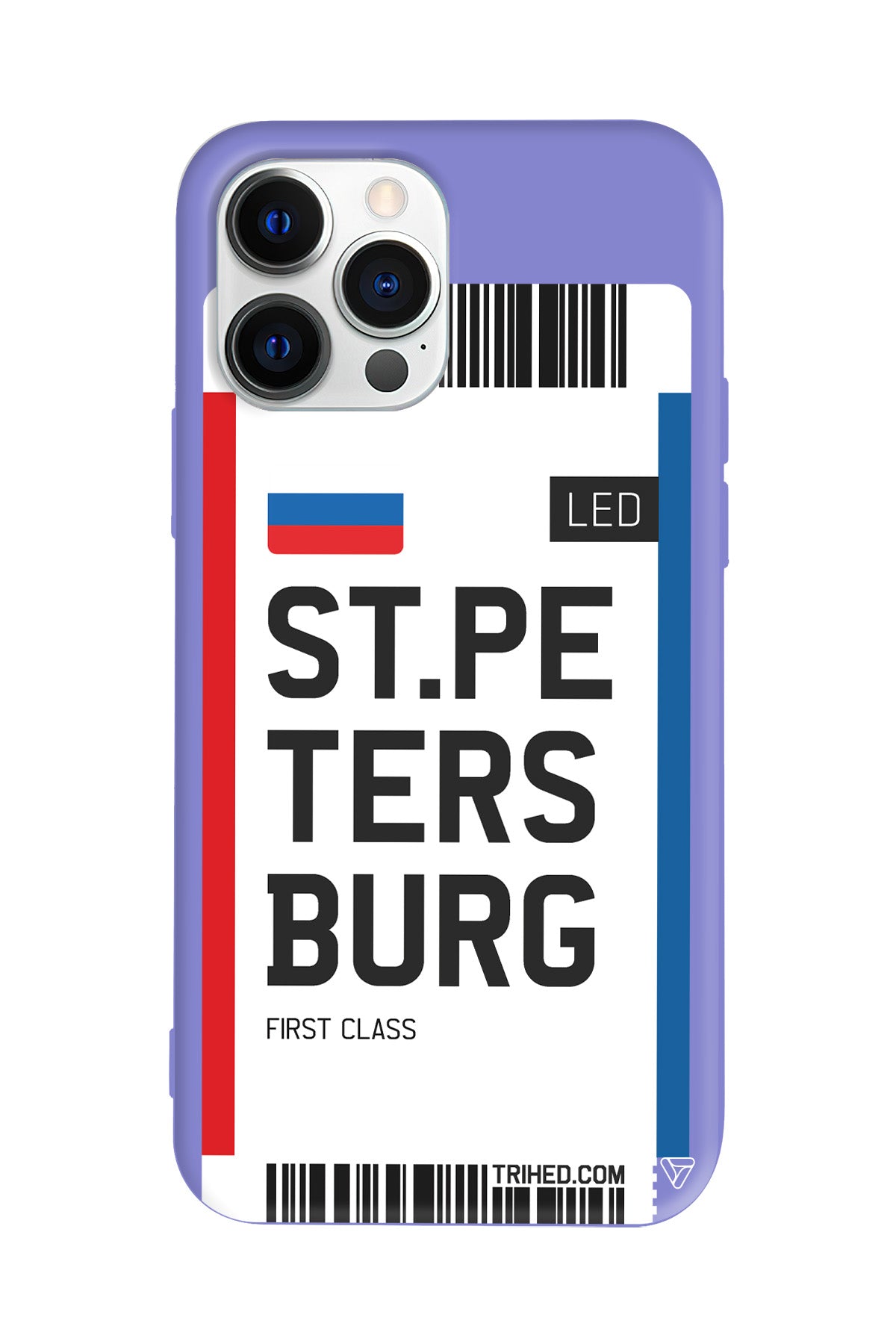 ST. Petersburg Bileti Lansman Model İçi Kadife Silikon Telefon Kılıfı