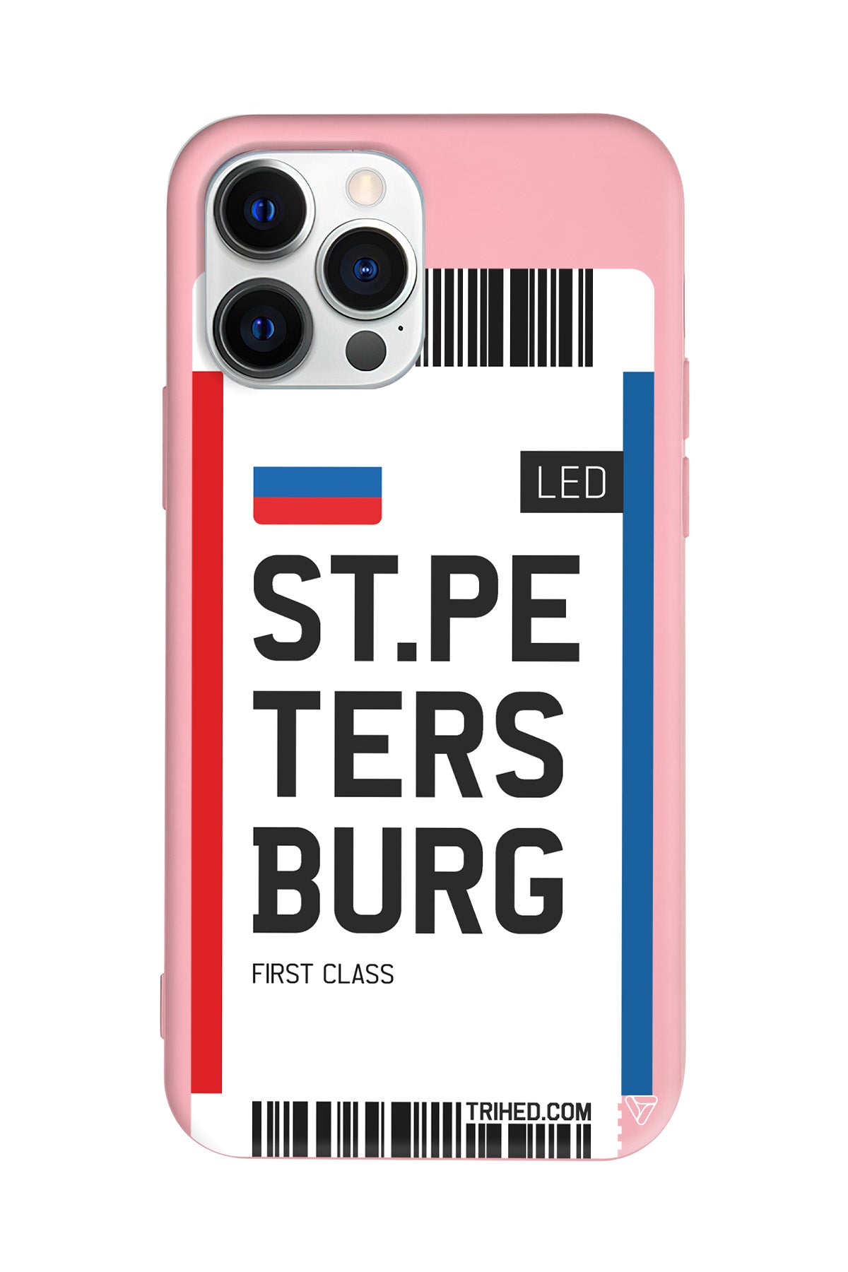 ST. Petersburg Bileti Lansman Model İçi Kadife Silikon Telefon Kılıfı