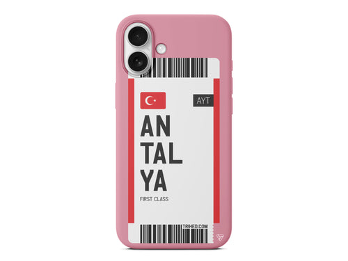 Antalya Bileti Lansman Model İçi Kadife Silikon Telefon Kılıfı – Plus Serisine Özel