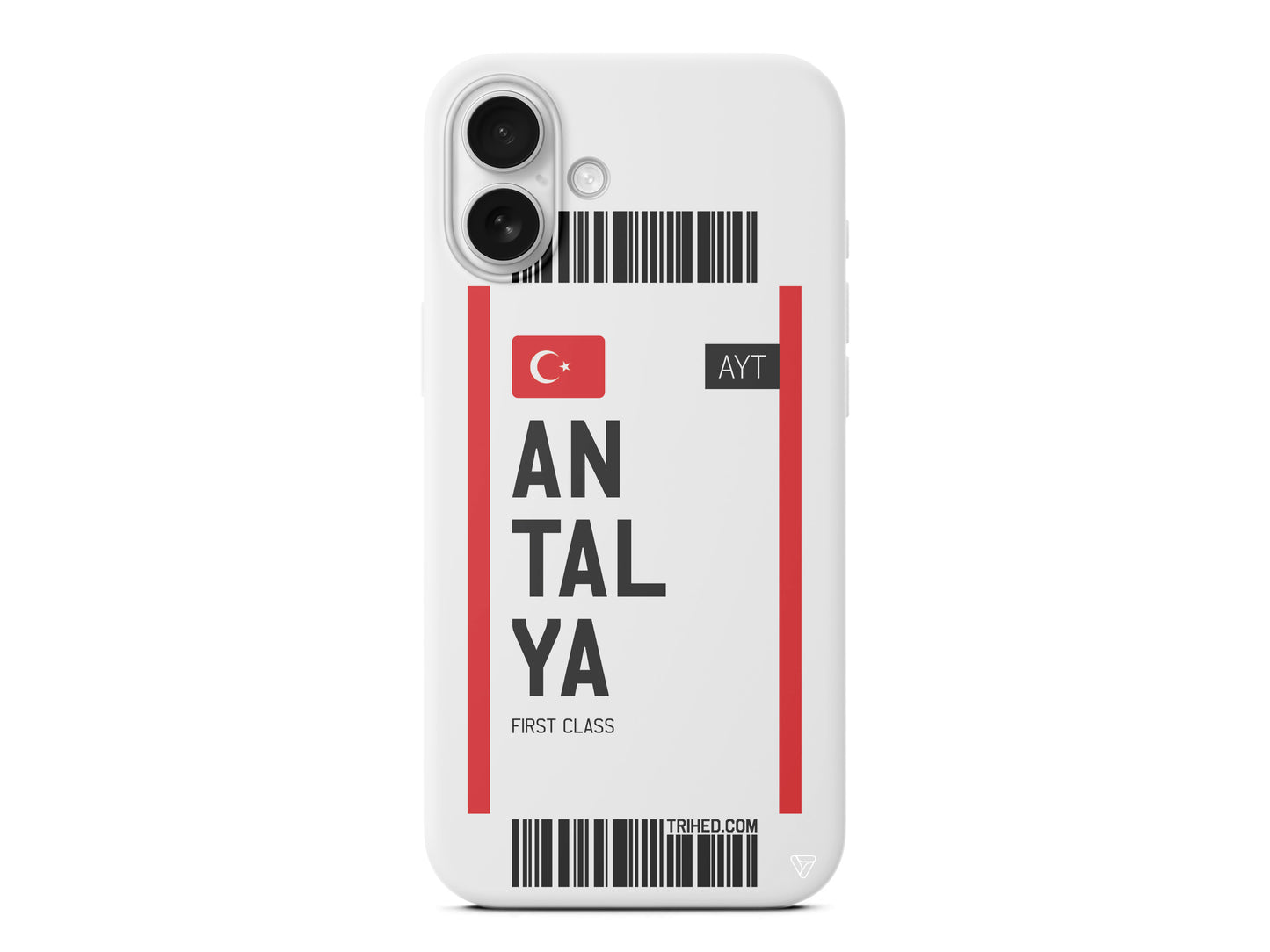 Antalya Bileti Lansman Model İçi Kadife Silikon Telefon Kılıfı – Plus Serisine Özel