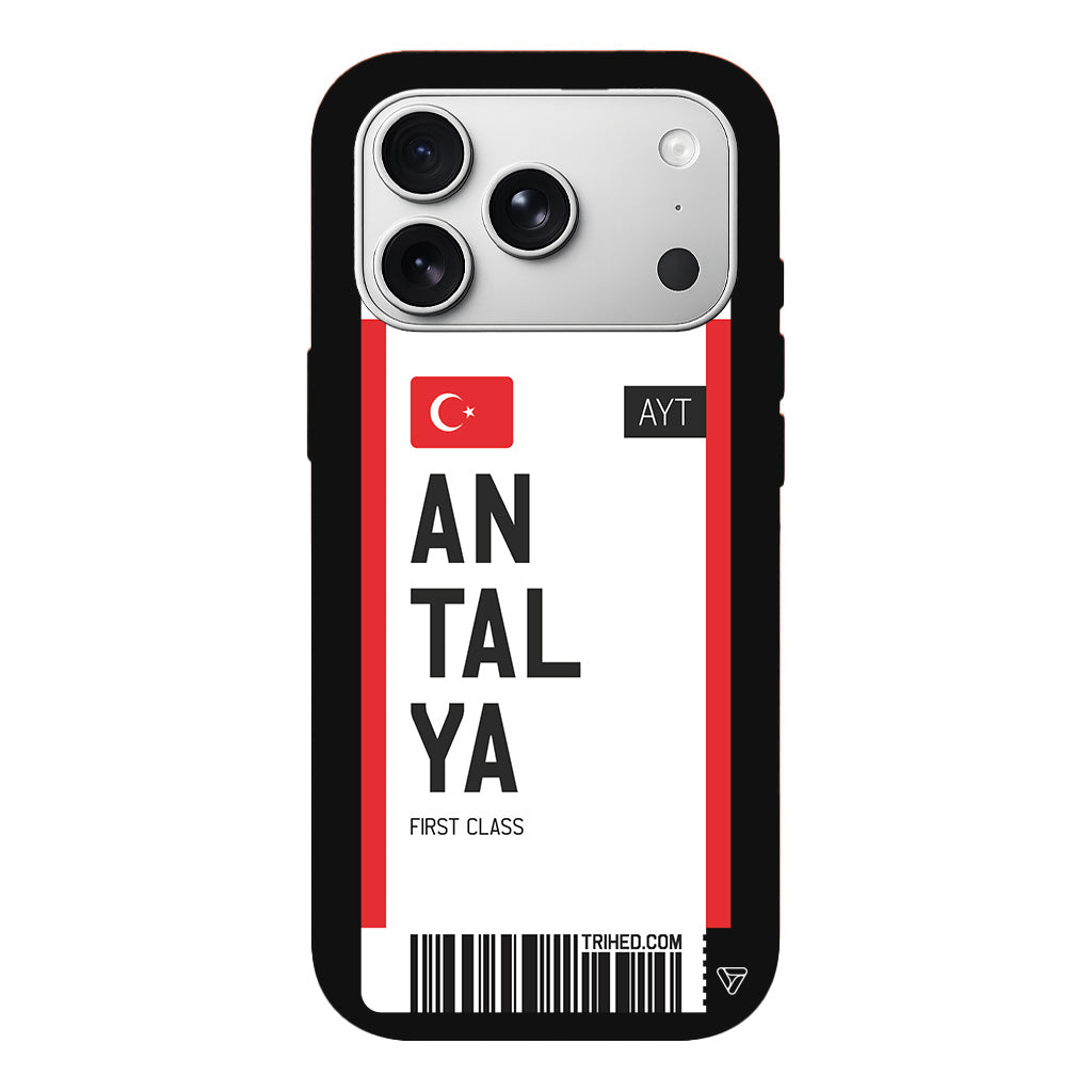 Antalya Bileti Lansman Model İçi Kadife Silikon Telefon Kılıfı