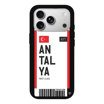 Antalya Bileti Lansman Model İçi Kadife Silikon Telefon Kılıfı