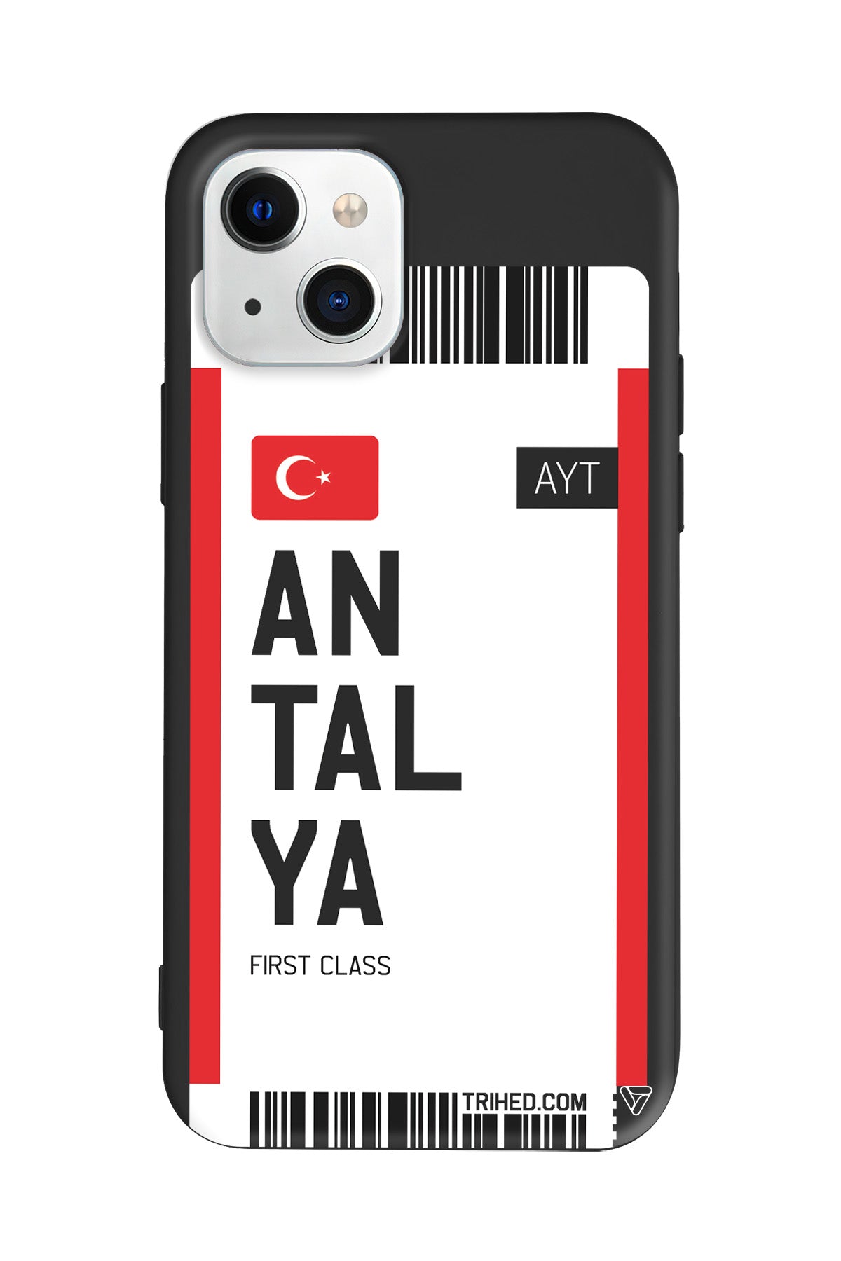 Antalya Bileti Lansman Model İçi Kadife Silikon Telefon Kılıfı – Plus Serisine Özel