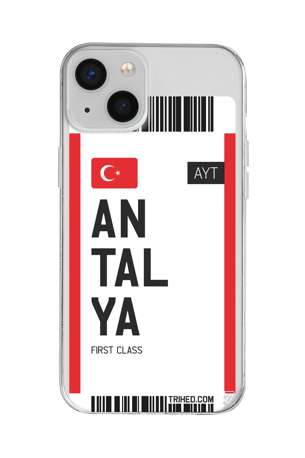 Antalya Bileti Lansman Model İçi Kadife Silikon Telefon Kılıfı – Plus Serisine Özel