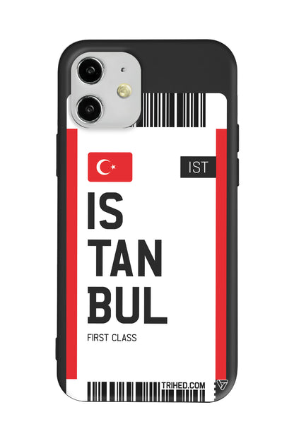İstanbul Bileti Lansman Model İçi Kadife Silikon Telefon Kılıfı